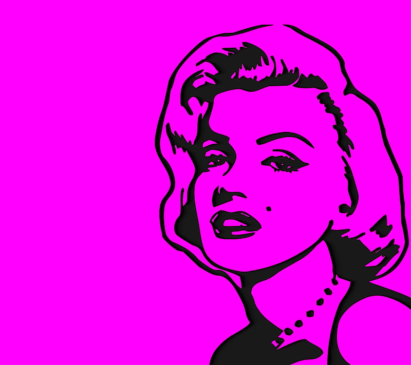 Marilyn M, cult, face, icon, marilyn monroe, people, pink, style, women, HD wallpaper