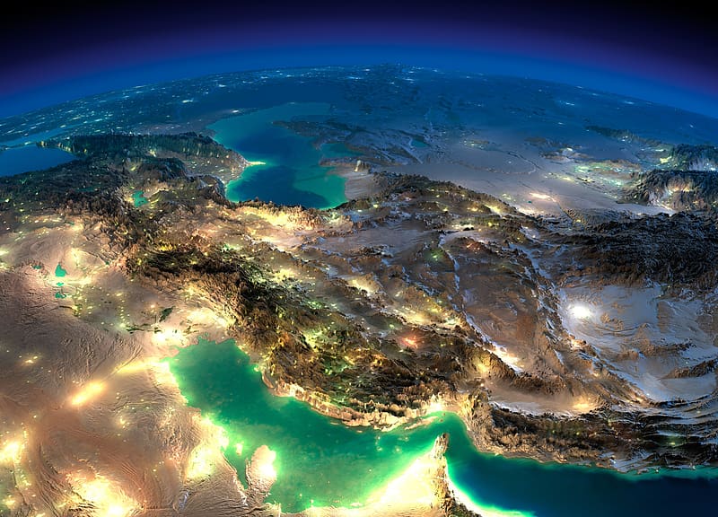 Mountain, , Caucasus, Persian Gulf, Iran, Iraq, From Space, Arabia, Caspian Sea, HD wallpaper