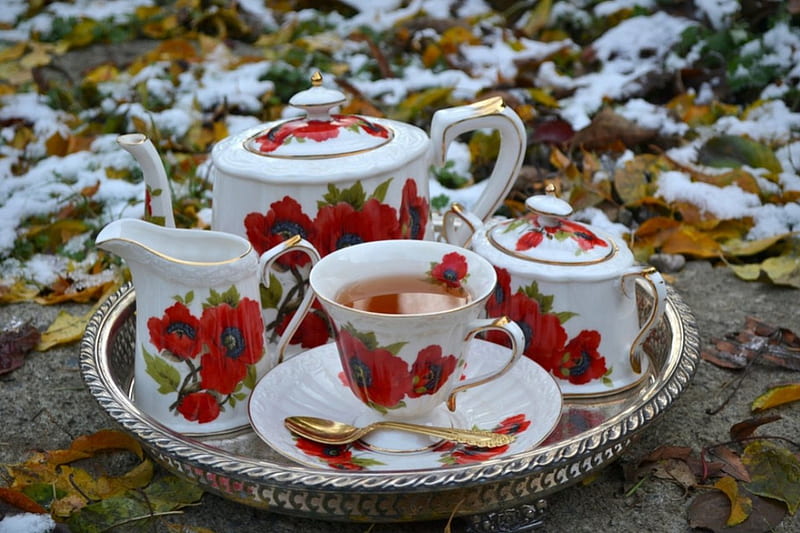 Tea Time, toamna, ceai, iarna, bem, HD wallpaper