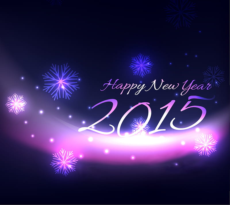 New Year 2015, celebrate, desenho, glow, happy, january, new year, snow, HD wallpaper