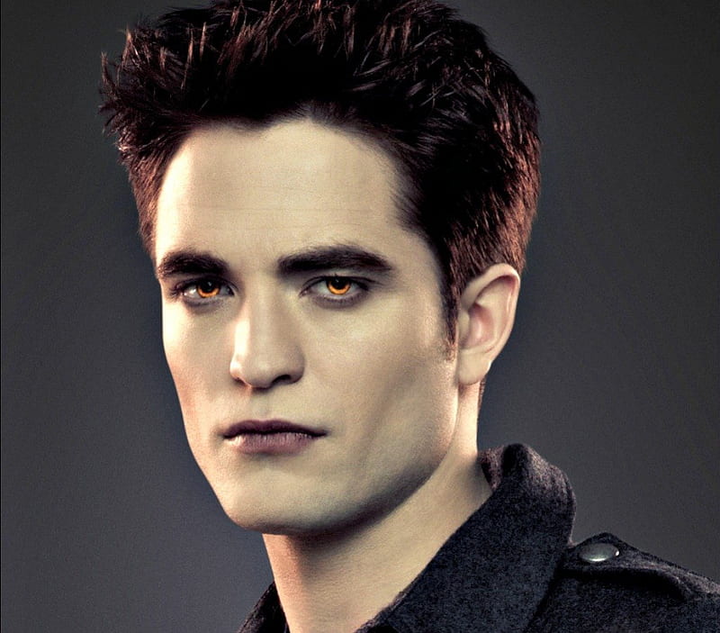 Robert Pattinson as Edward Cullen, red, edward cullen, movie, black, man,  yellow eyes, HD wallpaper | Peakpx