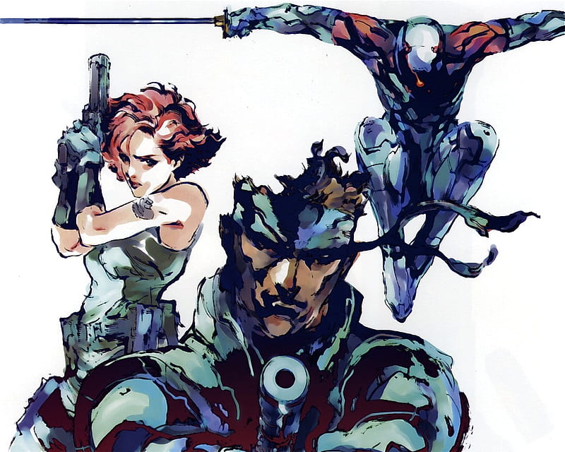 Metal Gear Solid, metal gear, grey fox, ninja, solid snake, HD wallpaper