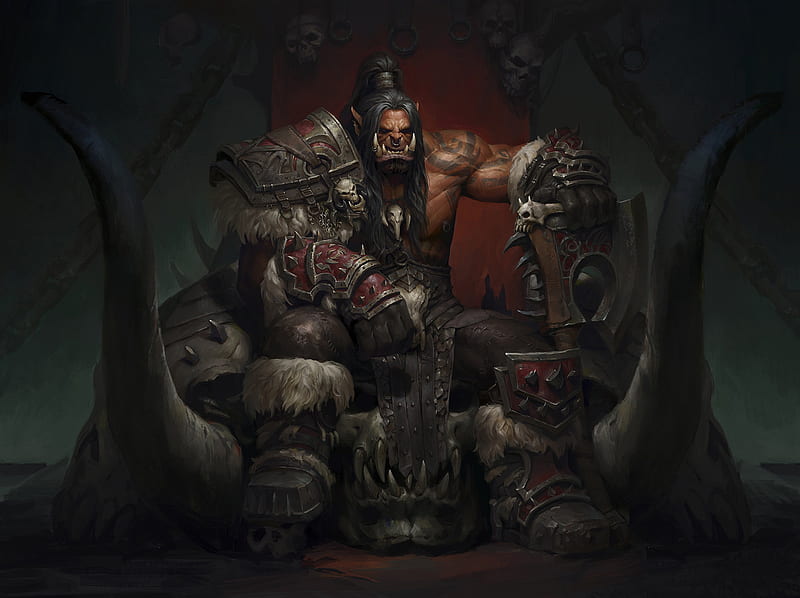 Warcraft, World Of Warcraft, Grom Hellscream, Orc, HD wallpaper