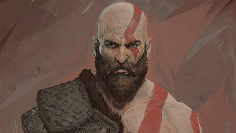 Kratos Artwork, kratos, games, artwork, HD wallpaper