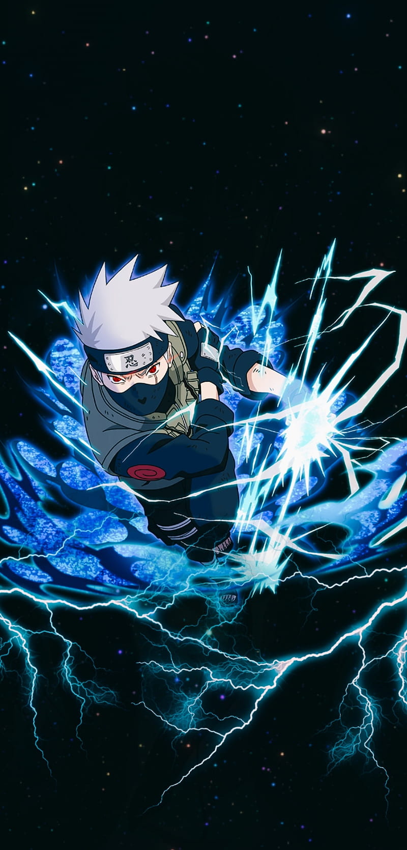 Kakashi, electric blue, art, HD phone wallpaper | Peakpx