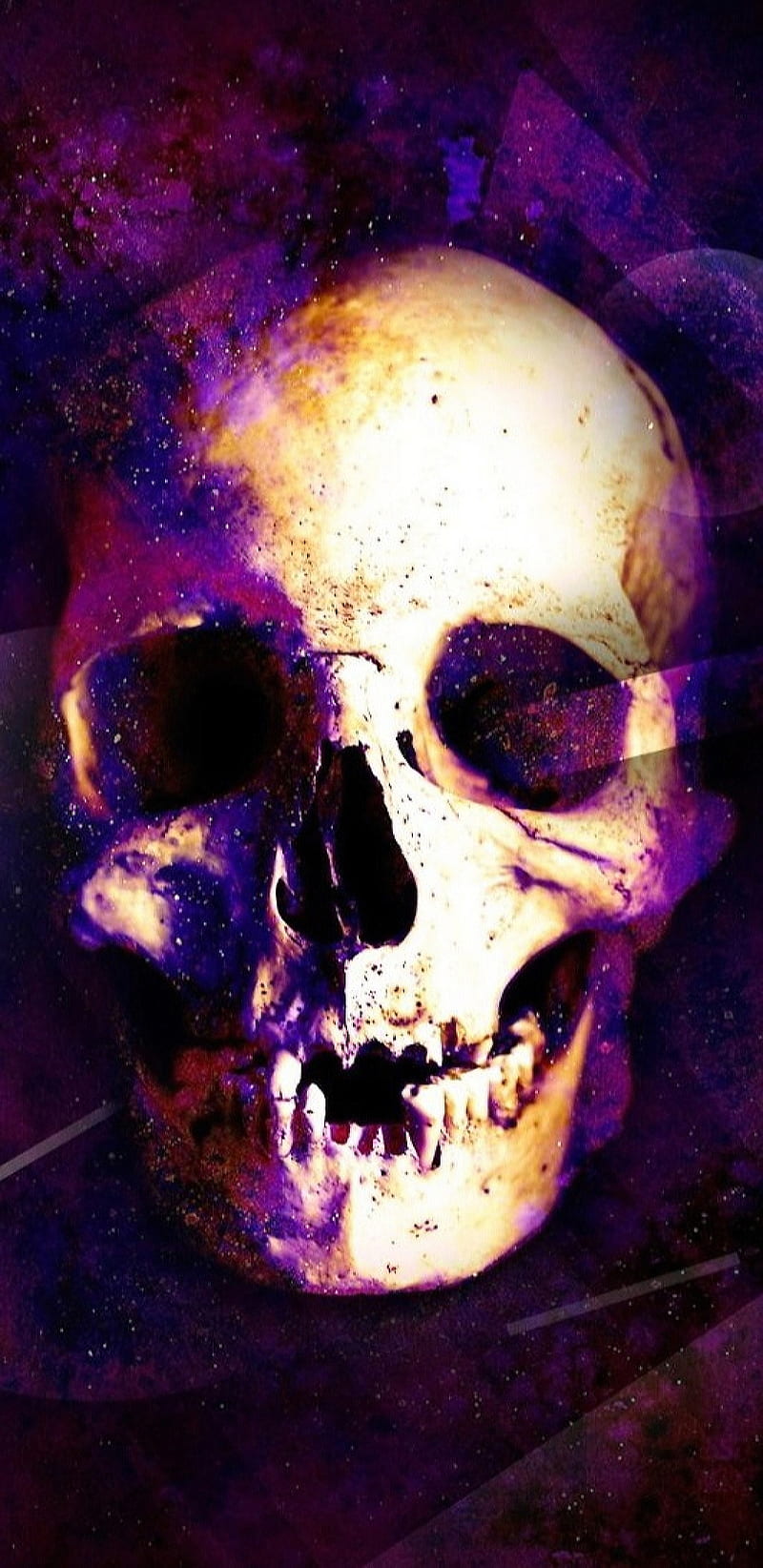 Universe Skull, black, galaxy, purple, red, HD phone wallpaper | Peakpx