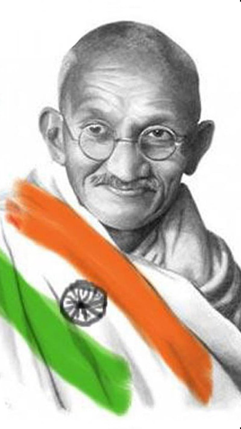Mahatma Gandhi, non violence, dom, nation, father, fighter, independence,  india, HD phone wallpaper | Peakpx