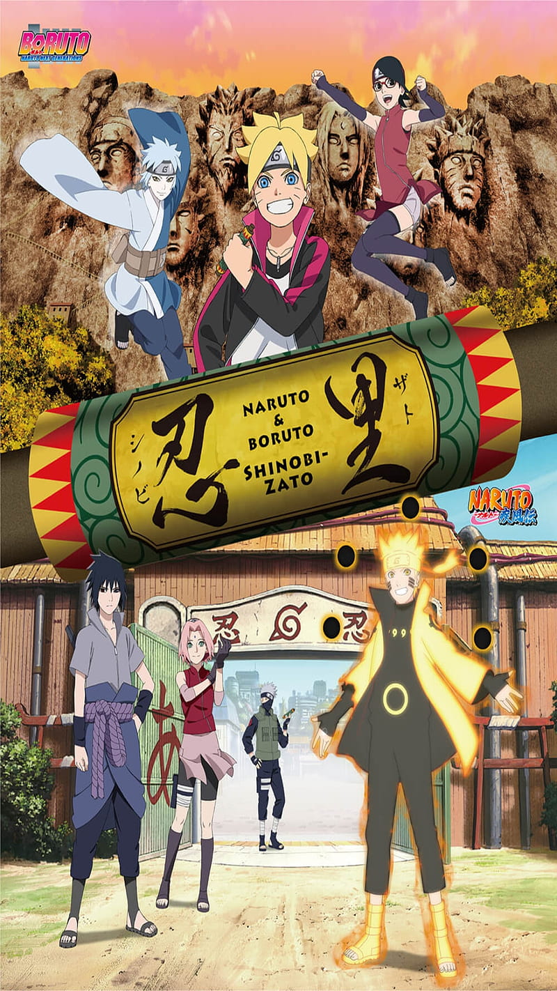 Naruto, boruto, hokage, kakashi, konoha, mitsuki, nanadaime, sakura, sarada, sasuke, HD phone wallpaper