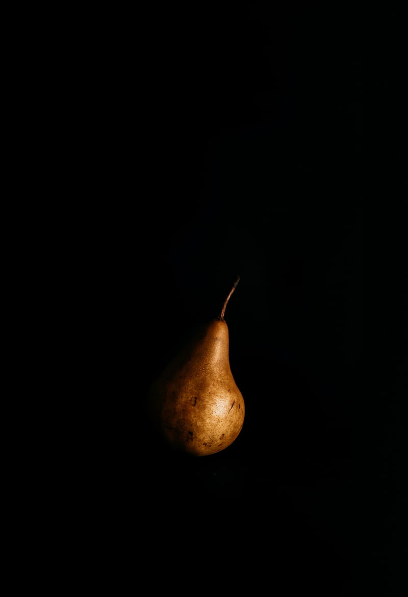 pear, fruit, black, HD phone wallpaper