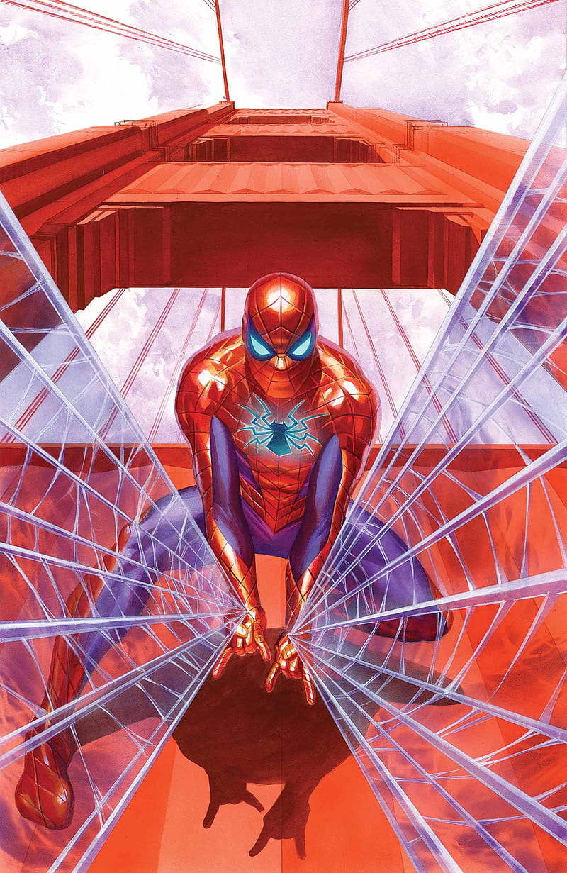 Spider-Man Alex Ross, alexross, marvel, spiderman, spidey, HD phone wallpaper
