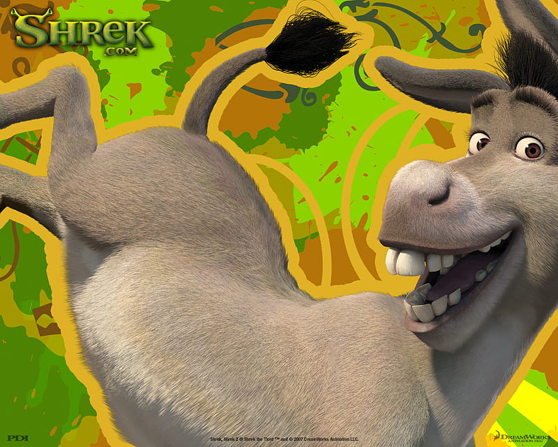 Untitled , shrek, kiss the north end of this south bound donkey, HD wallpaper