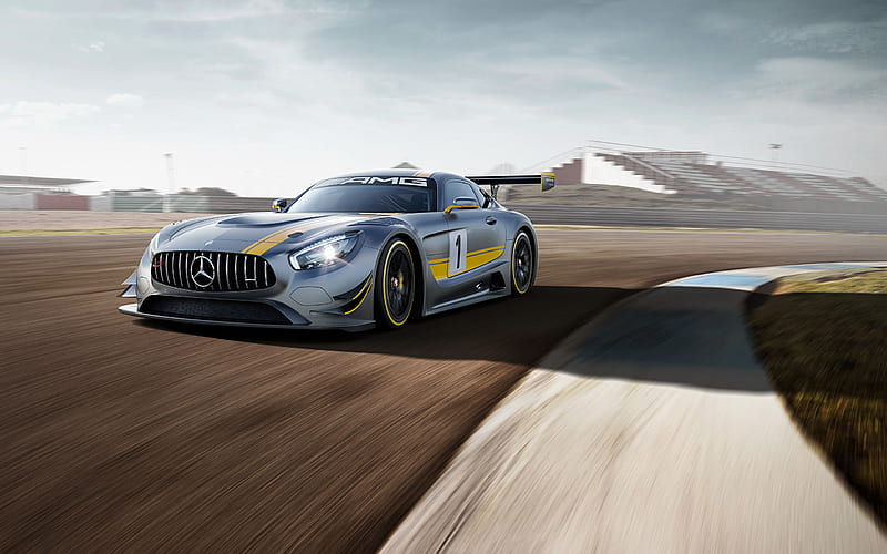 Mercedes-Benz, Mercedes-Benz AMG GT3, Car, Race Car, Silver Car, HD wallpaper
