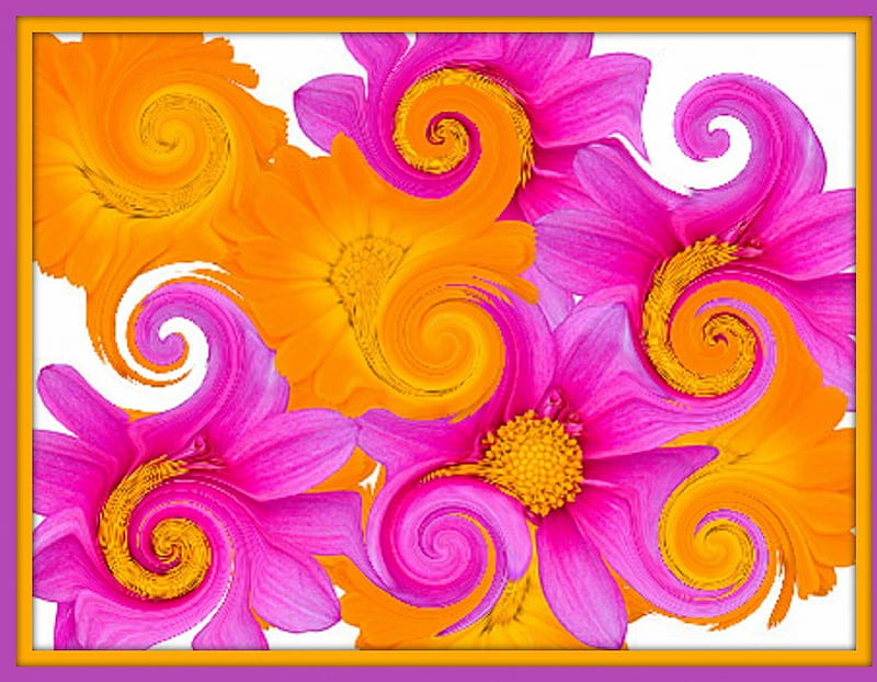 MERGING PINK AND YELLOW, ART, YELLOW, PINK, ABSTRACT, HD wallpaper