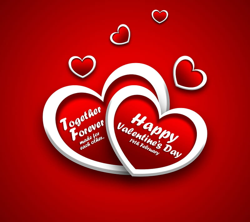 Valentines Day, forever love, happy valentines day, corazones, HD wallpaper