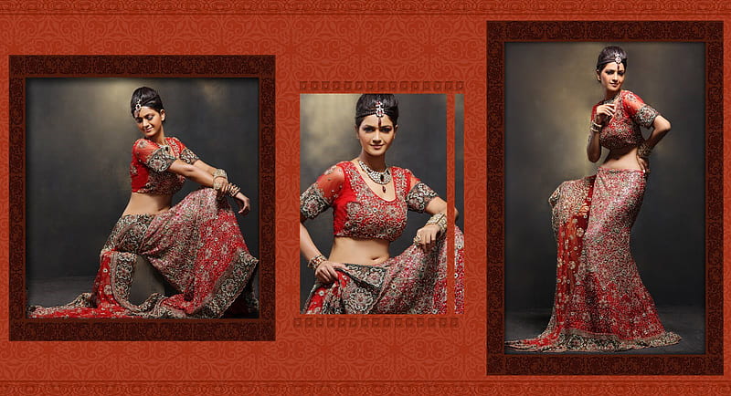 Another beauty in beautiful dress, girl, traditional, lehenga, india, bonito, fashion, HD wallpaper