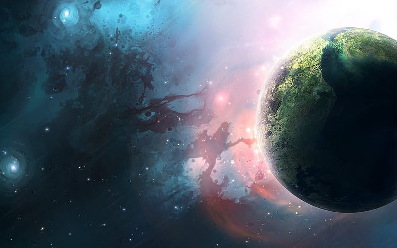 Green Planet Space-Universe, HD wallpaper