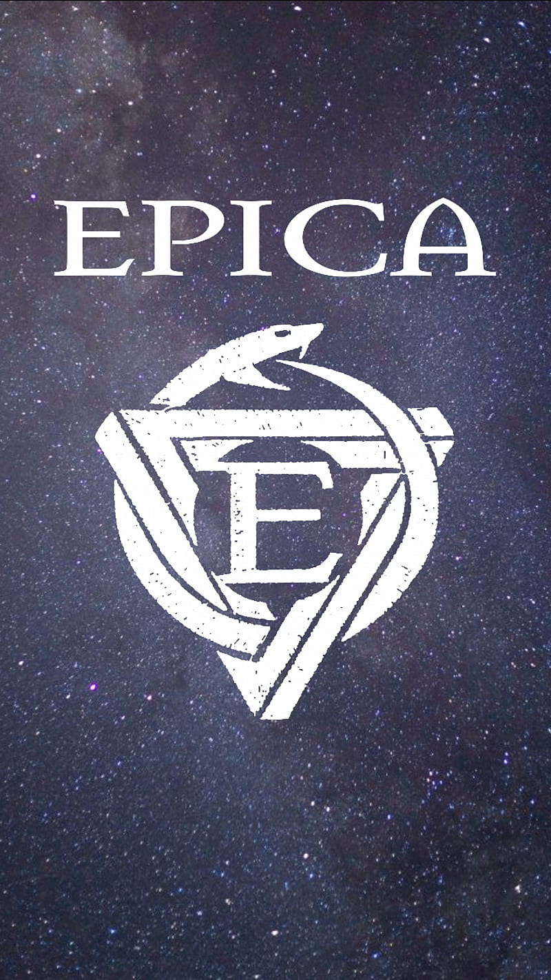 Epica , metal, space, logo, snake, penrose, HD phone wallpaper