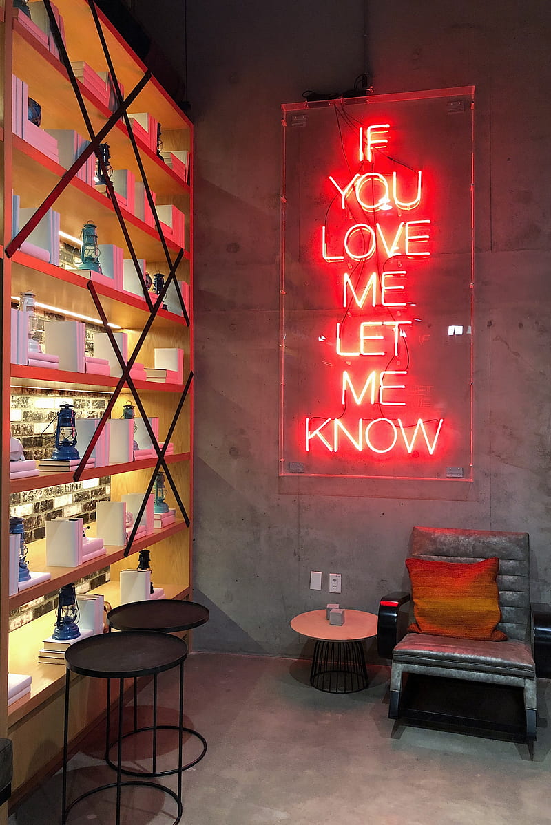 love, words, inscription, neon, HD phone wallpaper