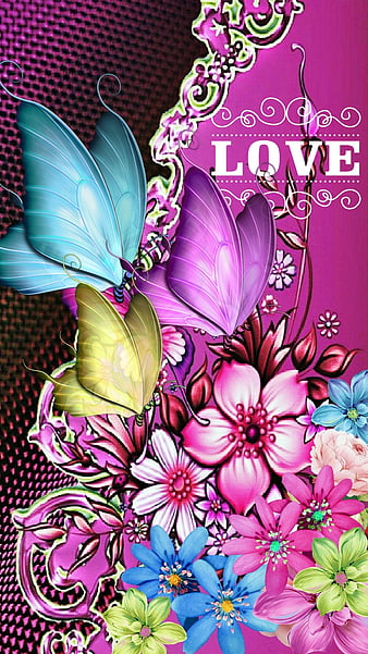 Carnival, butterfly, colorful, flowers, garden, gold, lace, love, neon, HD  phone wallpaper | Peakpx