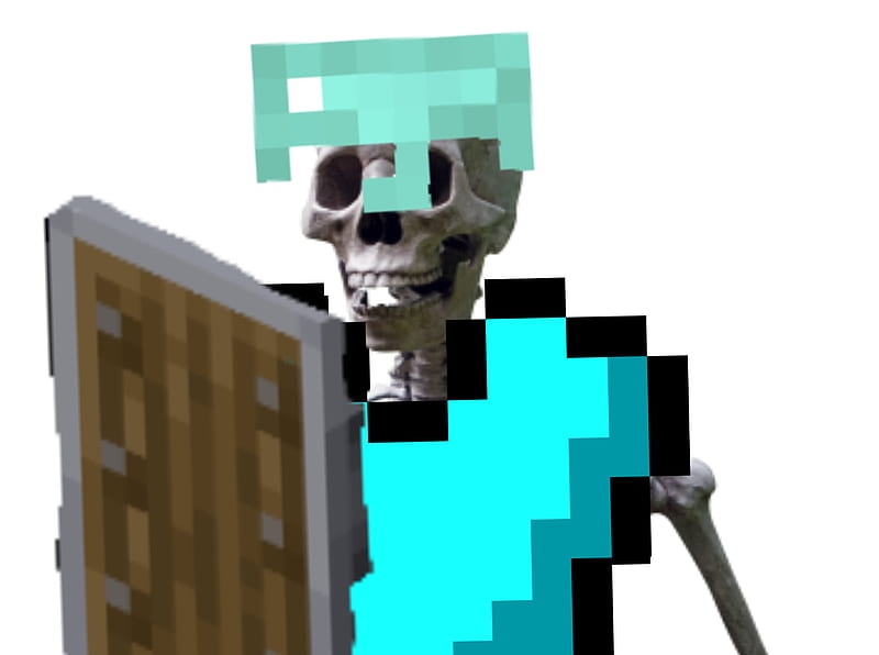 Skeleton , meme, minecraft, spooky, HD wallpaper