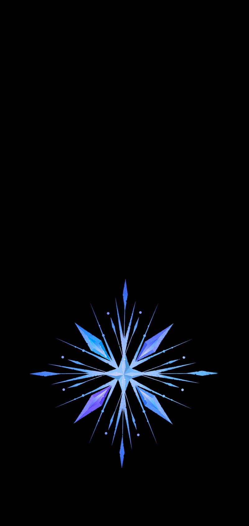 I made a minimal of Elsa's snowflake : Frozen, HD phone wallpaper