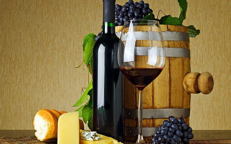 Bread Wine And Grapes, Album, Grapes, Cheese, Wine, Bread, HD wallpaper