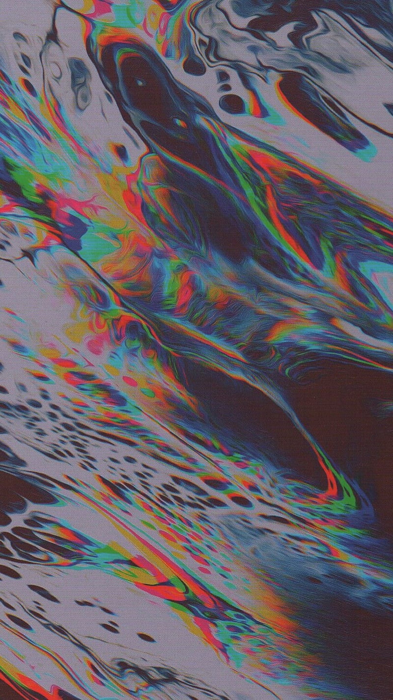 distorted swirls, 3d, black, colour, colours, dark, explosion, holo, rainbow, white, HD phone wallpaper