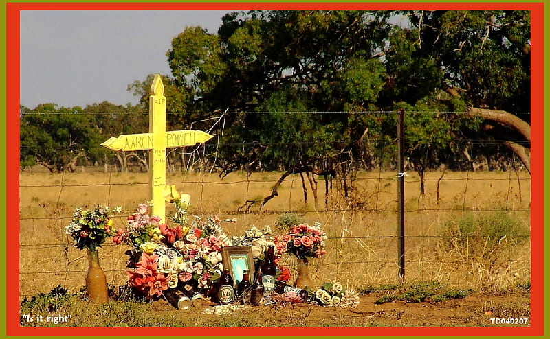 Roadside, remember, shoulder, grass, people, memorial, solace, HD wallpaper