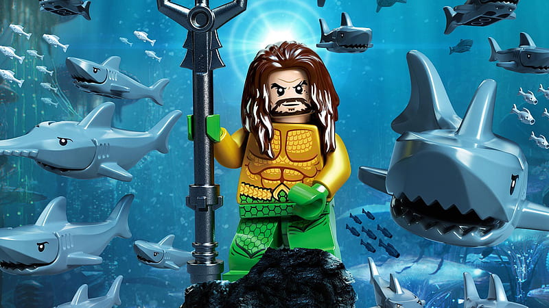 Aquaman Movie Lego, aquaman, logo, superheroes, HD wallpaper