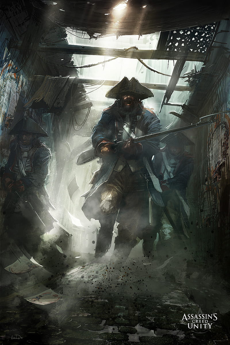 Assassin's Creed: Unity, artwork, Assassin's Creed, video game art, HD phone wallpaper