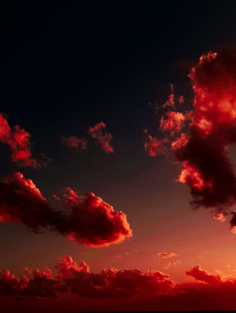 Red Sky, cielored, HD phone wallpaper