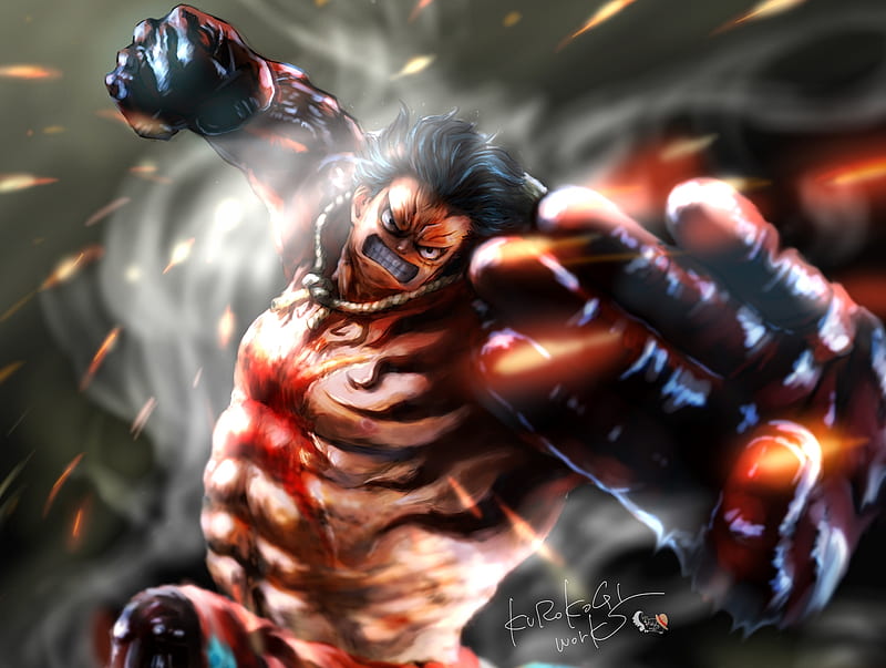 Ai Upscaled Gear 5 Luffy Stance 4k (Wallpaper Engine