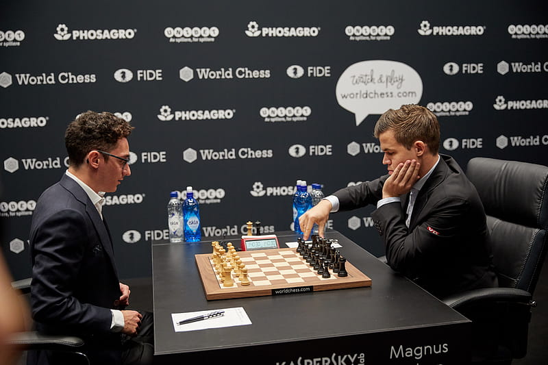 Fabiano Caruana vs Viswanathan Anand - 2019-06-12 - 7th Norway Chess 2019 -  Chess Game No Commentary 