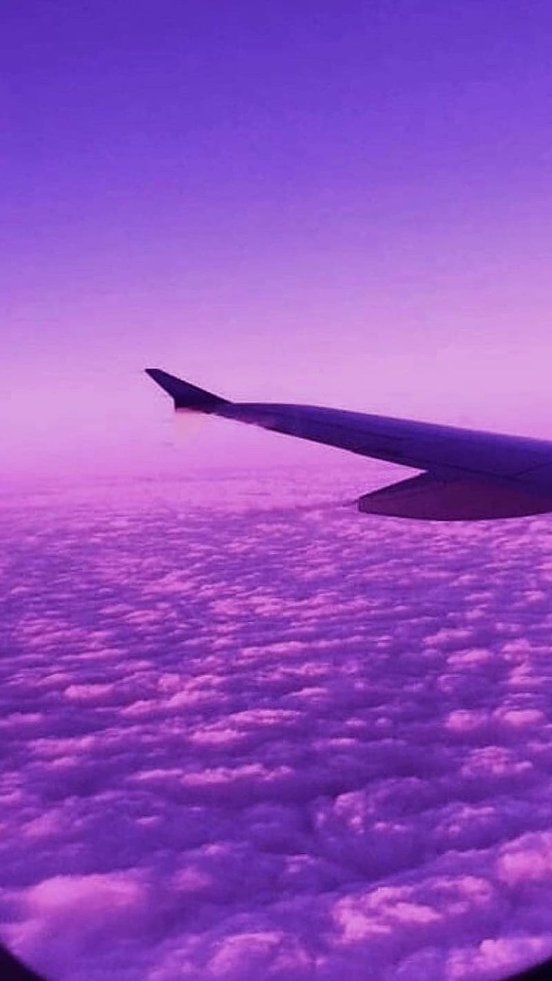 Aesthetic Purple, Clouds, airplane window, HD phone wallpaper | Peakpx