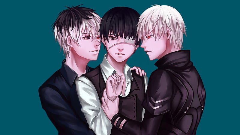 kaneki ken and sasaki haise (tokyo ghoul and 1 more) drawn by