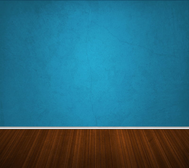 Holo Wall, blue, cyan, floor, hardwood, holo, room, wall, HD wallpaper
