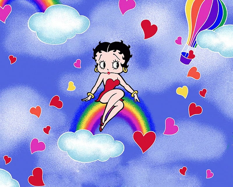 Betty Boop Cloud Betty Heart Rainbow Boop Hd Wallpaper Peakpx