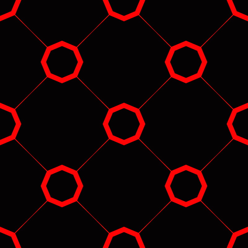 red, patterns, lines, black, circles, edge, HD phone wallpaper