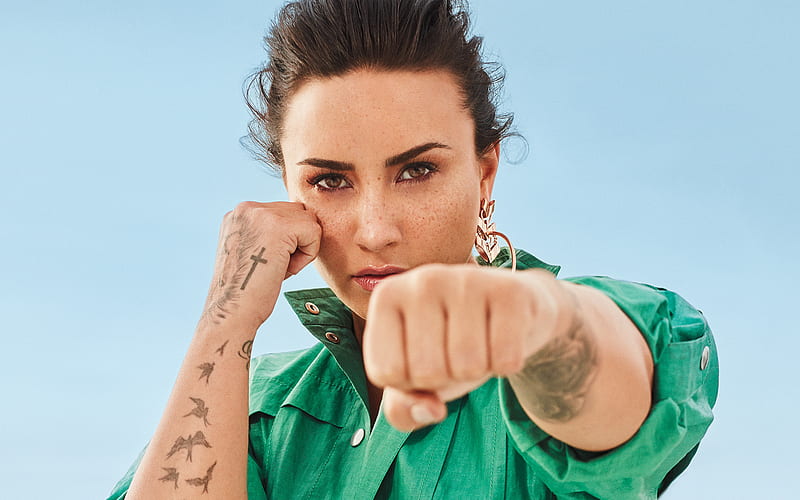 Demi Lovato, 2018, portrait, american singer, Instyle Magazine, hoot, beauty, superstars, HD wallpaper