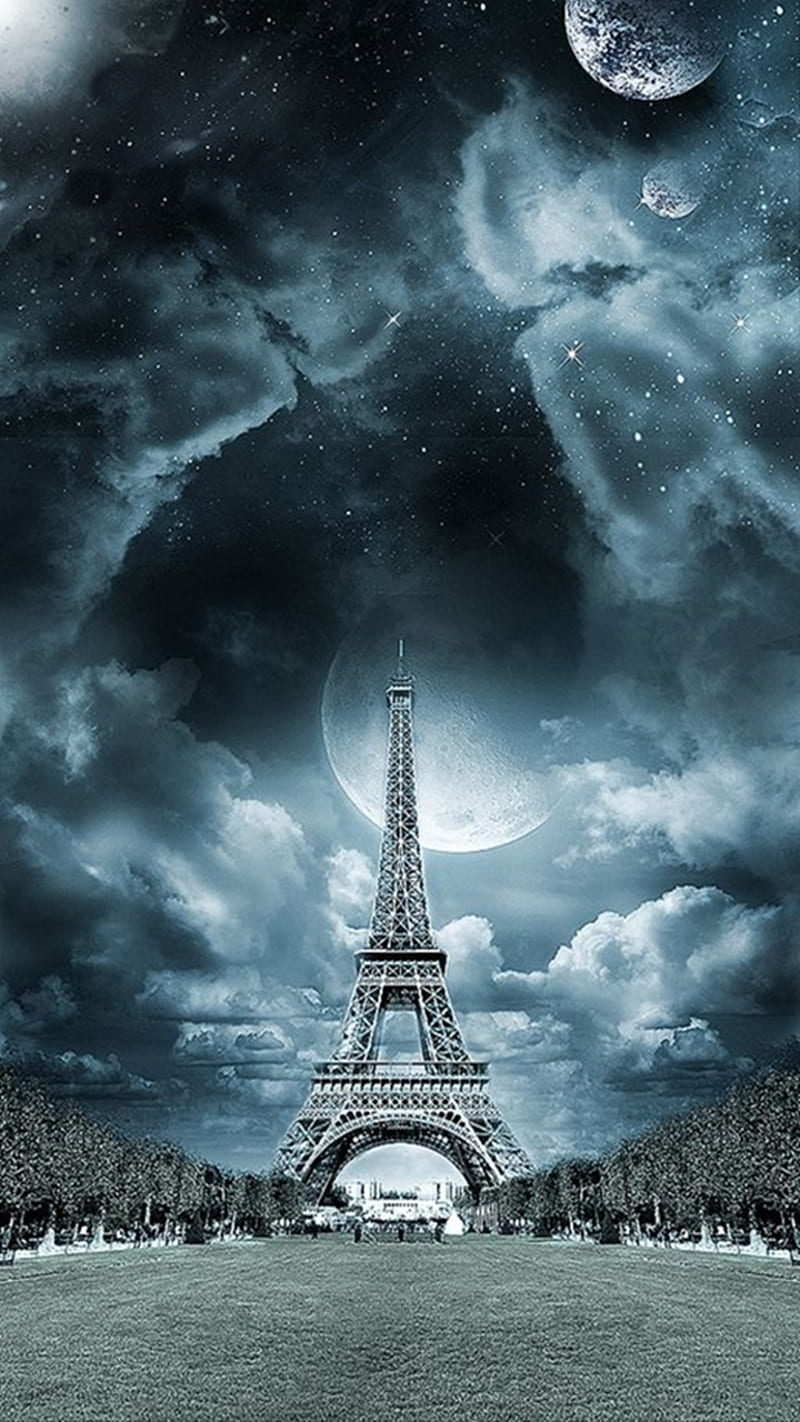 Eiffel Tower, blue, HD phone wallpaper | Peakpx