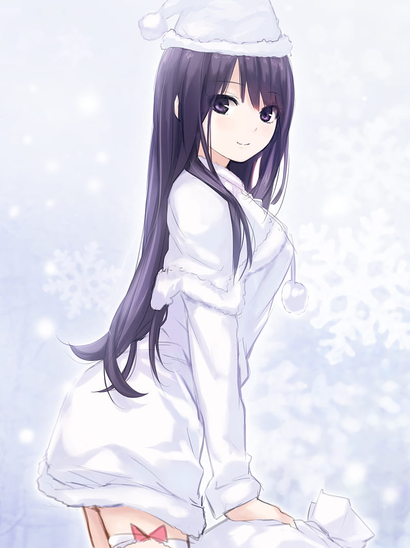 long hair, Santa costume, Coffee-Kizoku, HD phone wallpaper