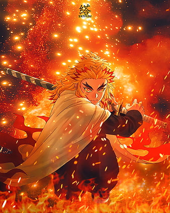 Demon Slayer Kyojuro Rengoku Flame Hashira HD 4K Wallpaper #8.2012