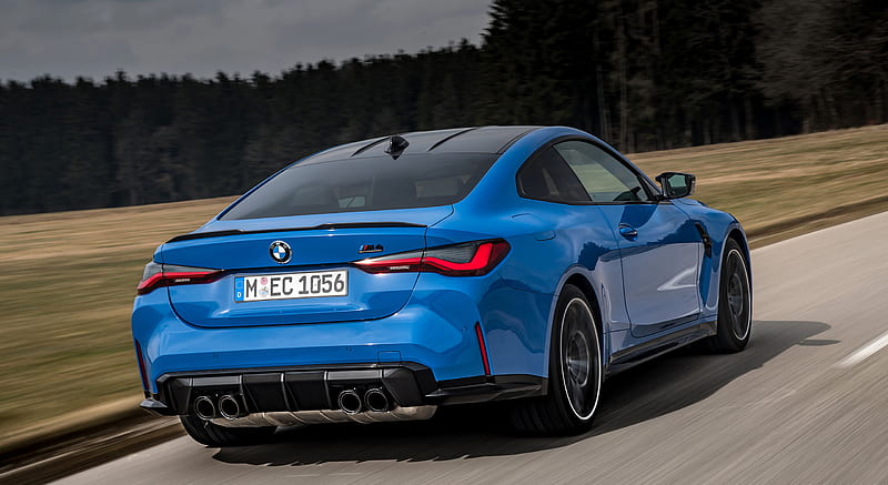 2022 BMW M4 Coupe Competition xDrive - Rear Three-Quarter , car, HD wallpaper