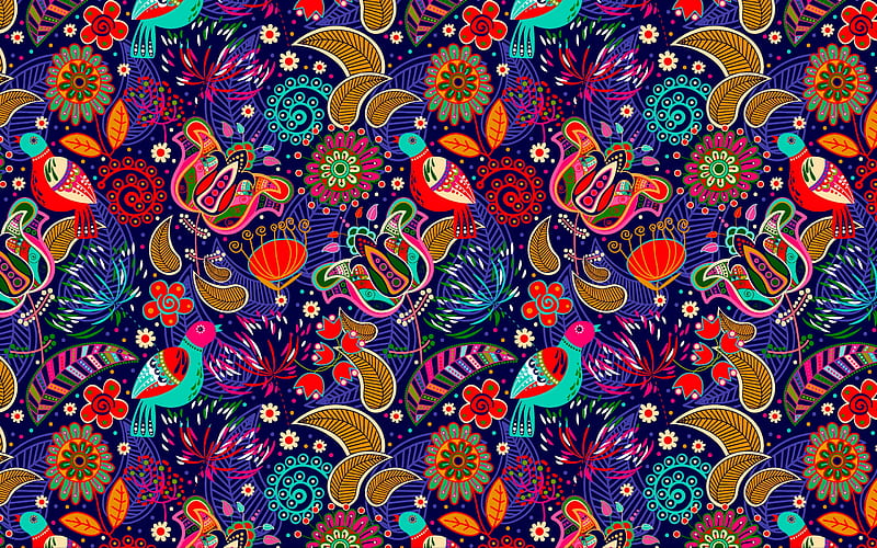 indian floral ornaments texture, indian Floral pattern, floral texture, indian ornament background, ornament texture, HD wallpaper