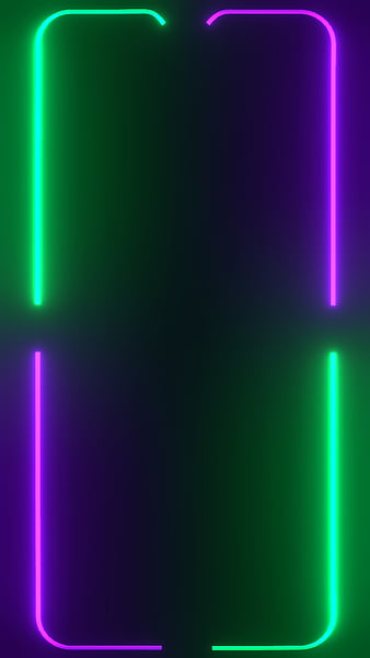 Neon purple frame, amoled, border, gloss, line, oneplus, shine, sparkle, HD  phone wallpaper