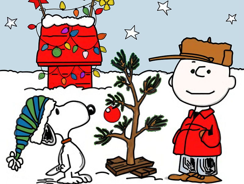 Charlie Brown Xmas, brown, charlie, christmas, holiday, peanuts, snoopy, HD wallpaper