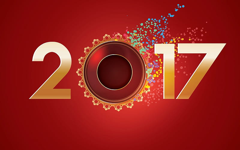Happy New Year, 2017, Christmas , 2017 new year, HD wallpaper