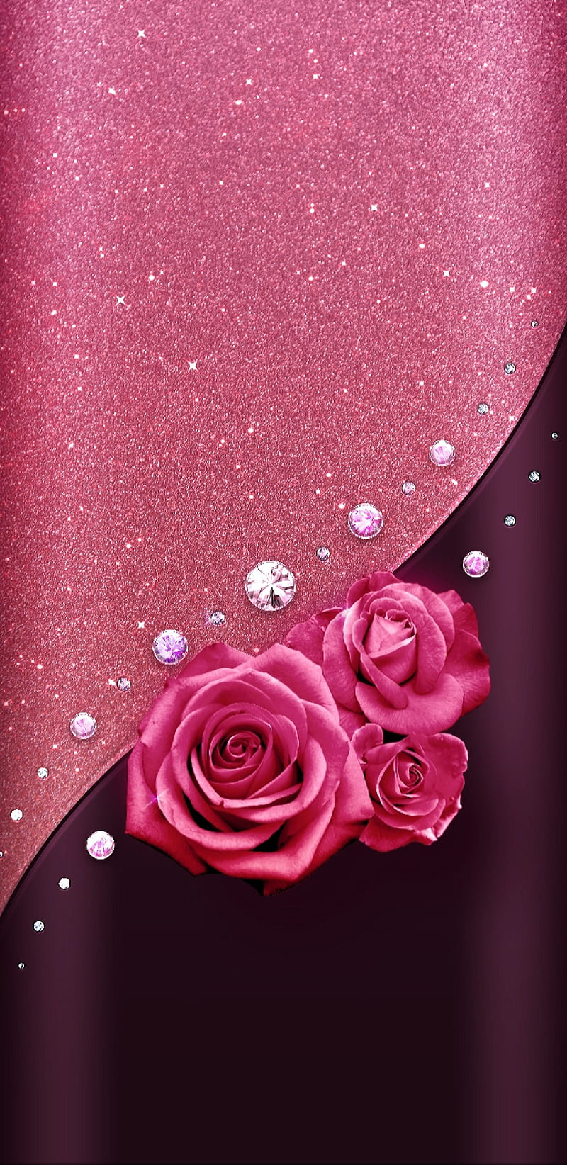 VintageRoseNGems, bonito, gem, gems, glitter, jewels, luxury, pink, rose, sparkle, vintage, HD phone wallpaper
