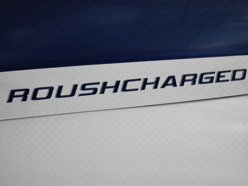 ROUSHCHARGED, red, 06, hood, 2006, roush, mustang, cool, ford, car, white, scoop, blue, HD wallpaper