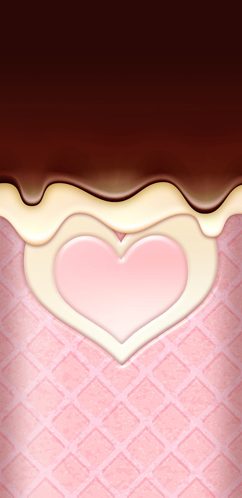 LoveOfIcecream, ice cream, yummy, delicious, heart, chocolate, strawberry, cute, vanilla, HD phone wallpaper
